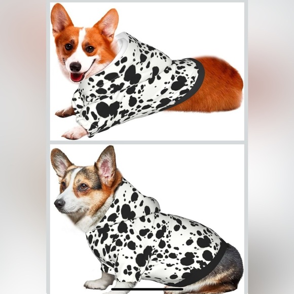 Dalmatian Print Doggie Hoodie Size Large- More like a Medium - Picture 1 of 9